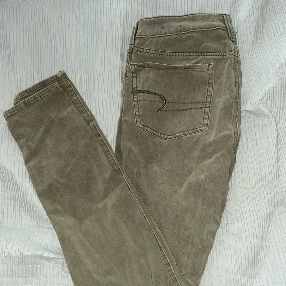 Army Green AEO 360 Super Stretch Jegging